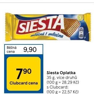 Oplatky Siesta