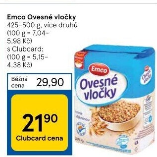 Ovesné vločky Emco