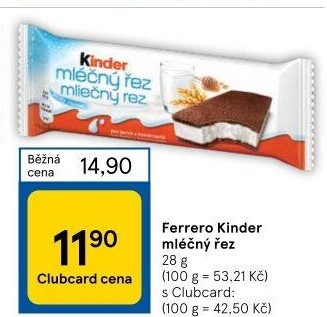 Řez mléčný Kinder