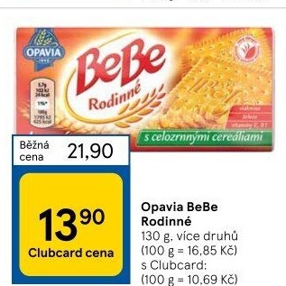 Sušenky Rodinné BeBe Opavia