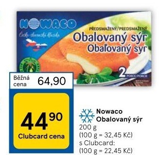 Sýr obalovaný mražený Nowaco