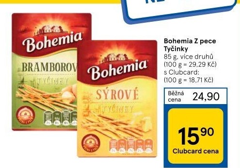 Tyčinky Z pece Bohemia Chips