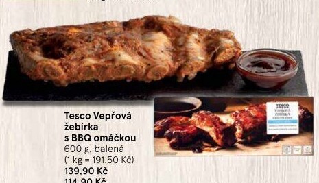 Vepřové žebra Sous vide Tesco