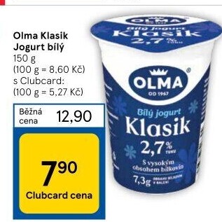 Bílý jogurt Klasik Olma
