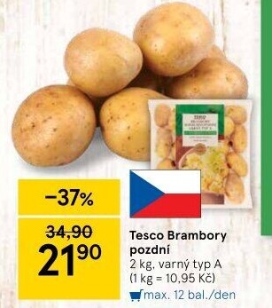 Brambory pozdní A Tesco