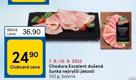Dušená šunka nejvyšší jakosti Excelent Beskydské uzeniny Chodura