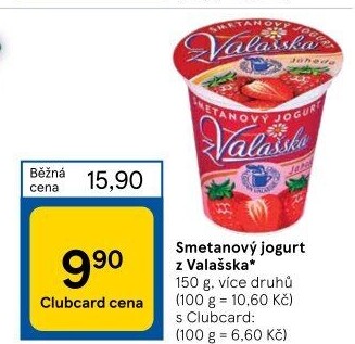 Jogurt smetanový ochucený z Valašska Mlékárna Valašské Meziříčí