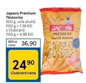 Těstoviny Premium Japavo