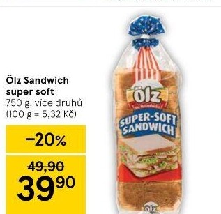 Toustový chléb Sandwich Soft Ölz