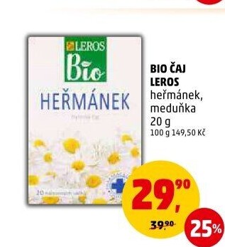 Čaj bylinný bio Leros