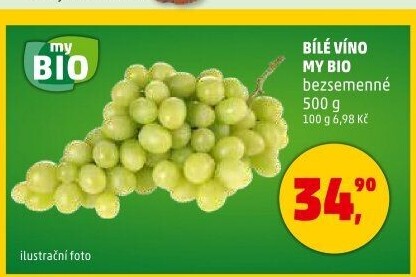 Hrozny bílé bezsemenné My Bio
