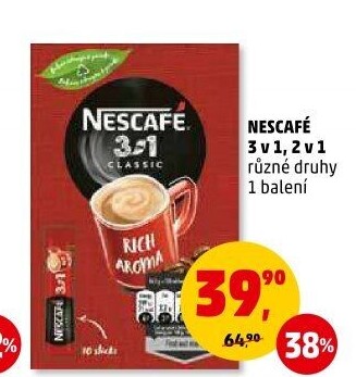 Instantní káva porcovaná 3v1 Nescafé