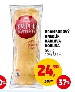 Knedlík bramborový Karlova Koruna