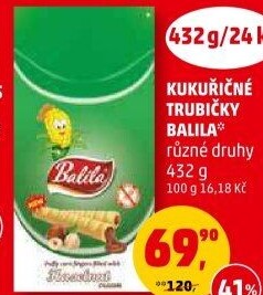 Kukuřičné trubičky bez lepku Balila