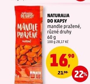 Mandle pražené Naturalia
