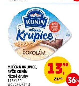 Mléčná krupice Kunín