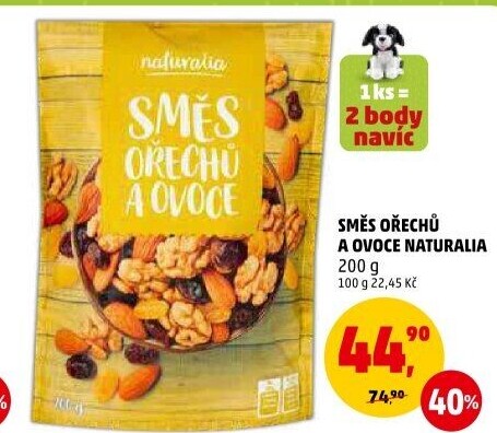 Směs sušeného ovoce a ořechů Naturalia