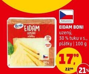 Sýr Eidam uzený 30% Boni
