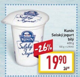 Bílý jogurt selský Kunín