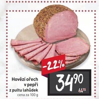 Hovězí ořech v pepři