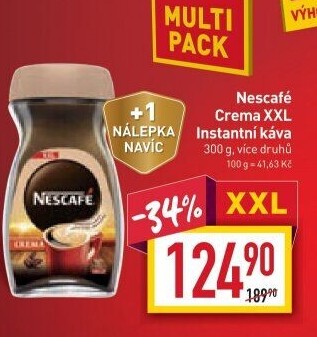 Instantní kávy Nescafé Crema