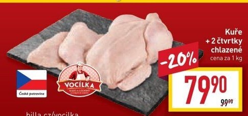 Kuře + 2 čtvrtky Vocílka