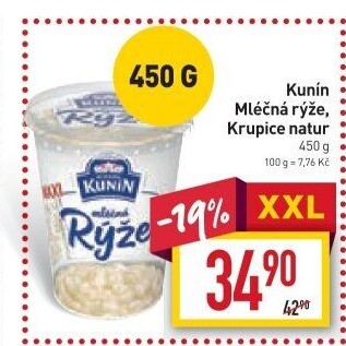Mléčná rýže Kunín