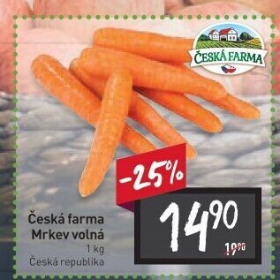 Mrkev Česká farma