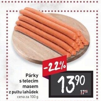 Párky s telecím masem