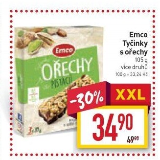 Tyčinka s ořechy Emco
