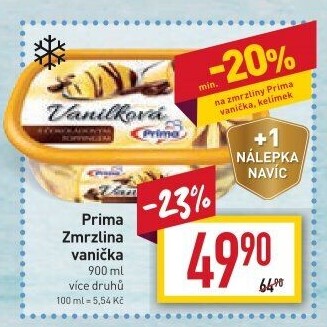 Zmrzlina ve vaničce Prima
