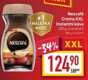 Instantní kávy Nescafé Crema