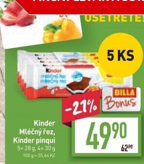 Řez mléčný Kinder