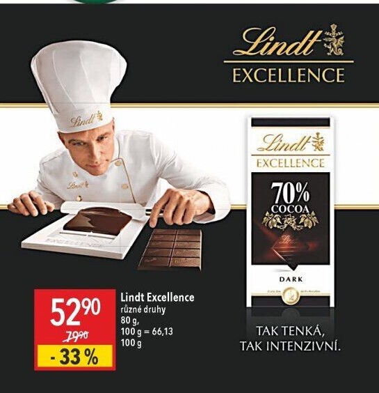 Čokoláda Excellence Lindt