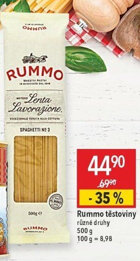 Semolinové těstoviny Rummo
