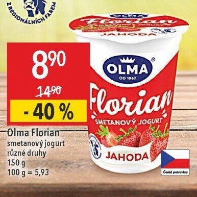 Jogurt smetanový Florian Olma