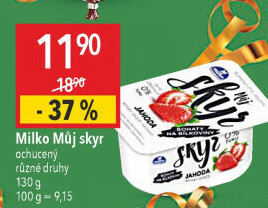 Dezert zakysaný ochucený Můj Skyr 0% Milko
