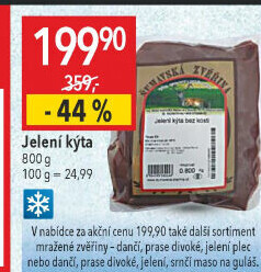 Kýta jelení bez kosti mražená Šumavská zvěřina
