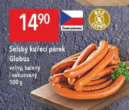 Párky kuřecí Selské Globus