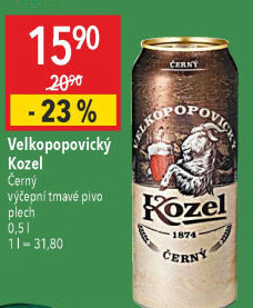 Pivo černé výčepní 10° Velkopopovický Kozel
