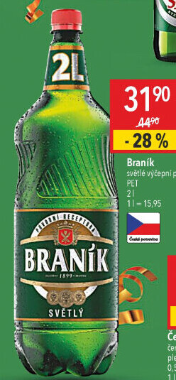 Pivo světlé výčepní 10° Braník