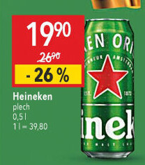 Pivo světlý ležák Heineken