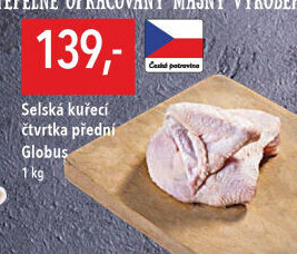 Selská kuřecí čtvrtky Globus