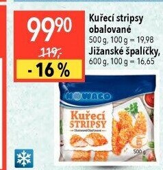 Kuřecí stripsy mražené Nowaco