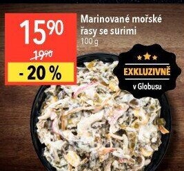 Marinované mořské řasy se surimi