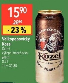 Pivo černé výčepní 10° Velkopopovický Kozel