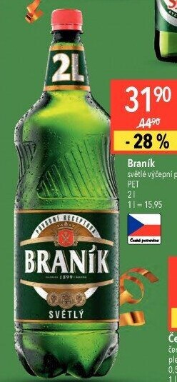 Pivo světlé výčepní 10° Braník