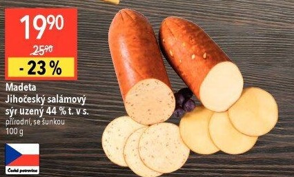 Sýr uzený salámový Jihočeský Madeta