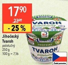 Tvaroh polotučný Jihočeský Madeta