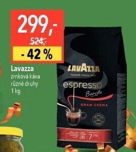 Zrnkové kávy Espresso Barista Lavazza